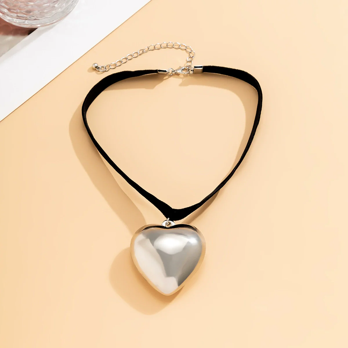 Jewelry Heart Shaped Clavicle Chain Flannel Ccb Iron Chain Electroplating For Women - Image 7