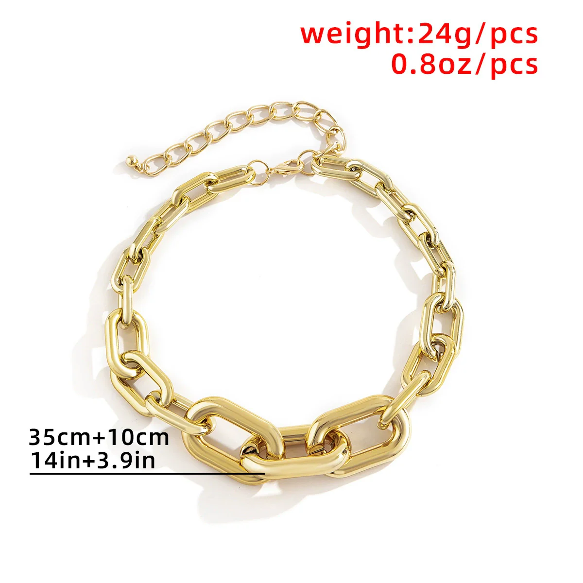 Jewelry Hip Hop Style Geometric Cross Buckle Chain Necklace With Electroplating - Image 5