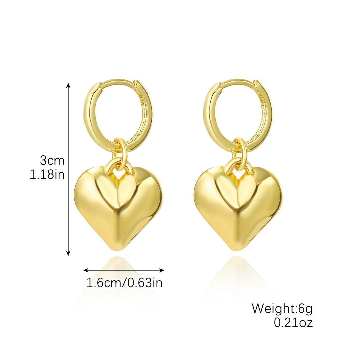 Jewelry Imitation Pearl Geometric Insects Peach Heart Electroplated Pendant Ear Buckle For Women - Image 6