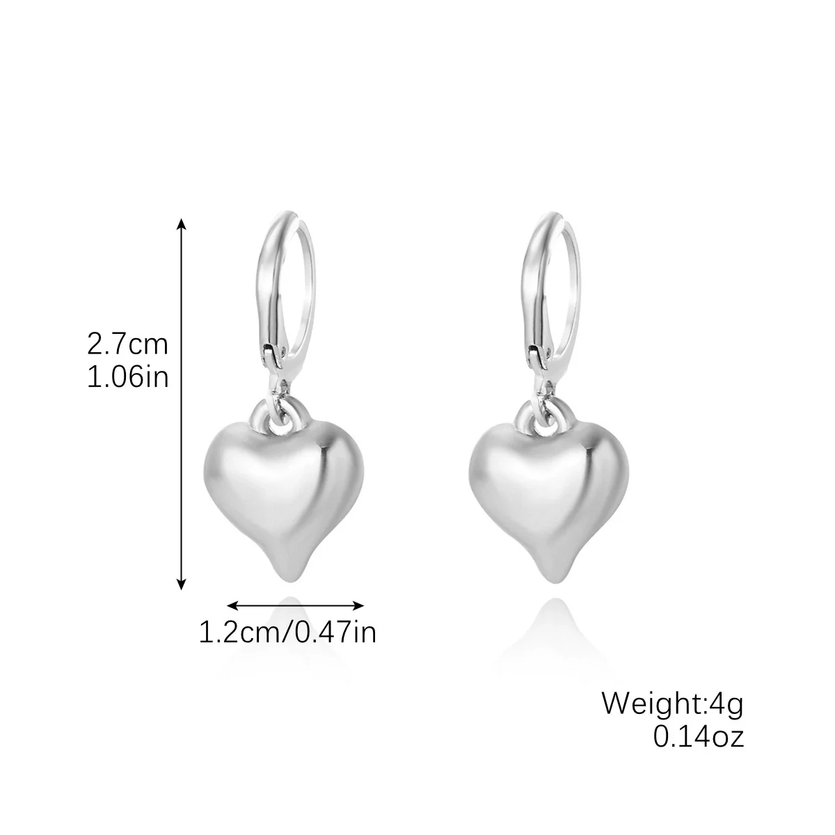 Jewelry Imitation Pearl Geometric Insects Peach Heart Electroplated Pendant Ear Buckle For Women - Image 7