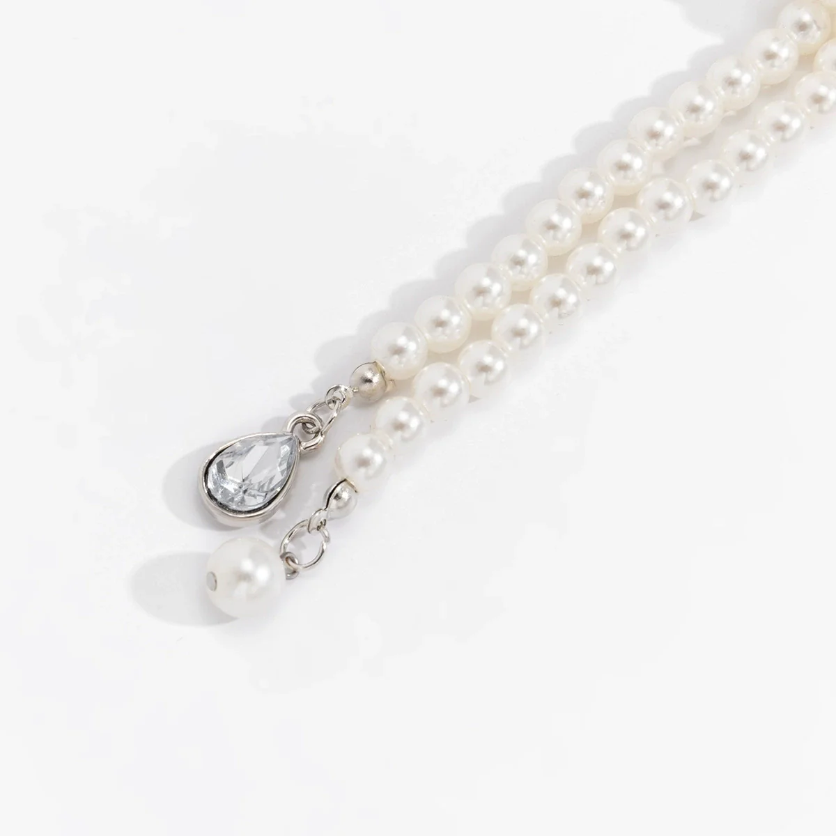 Jewelry Imitation Pearl Glass Alloy Geometric Tassel Necklace Electroplating - Image 4