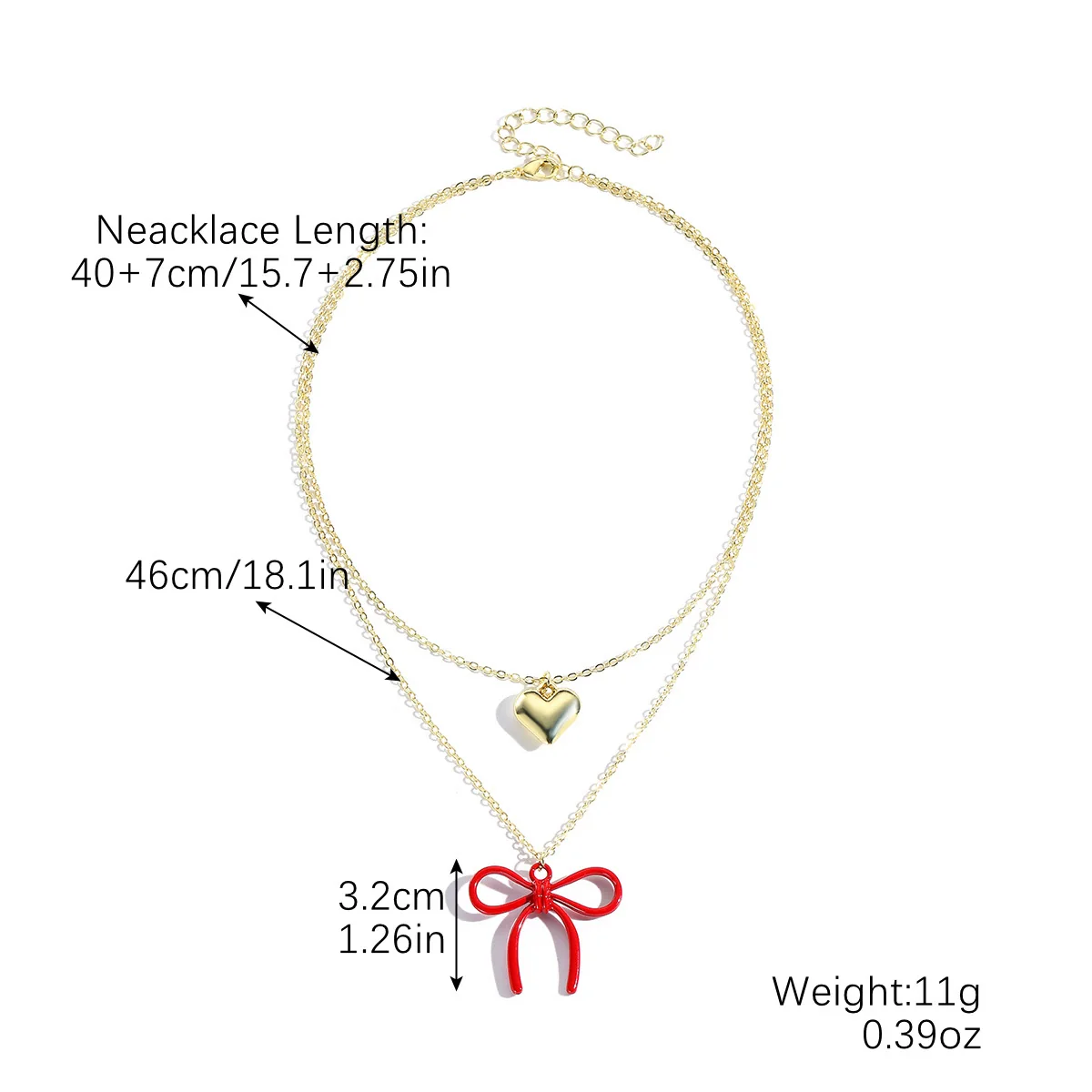 Jewelry Imitation Pearl Heart Pattern Electroplating Valentine's Day Earrings And Necklace - Image 23