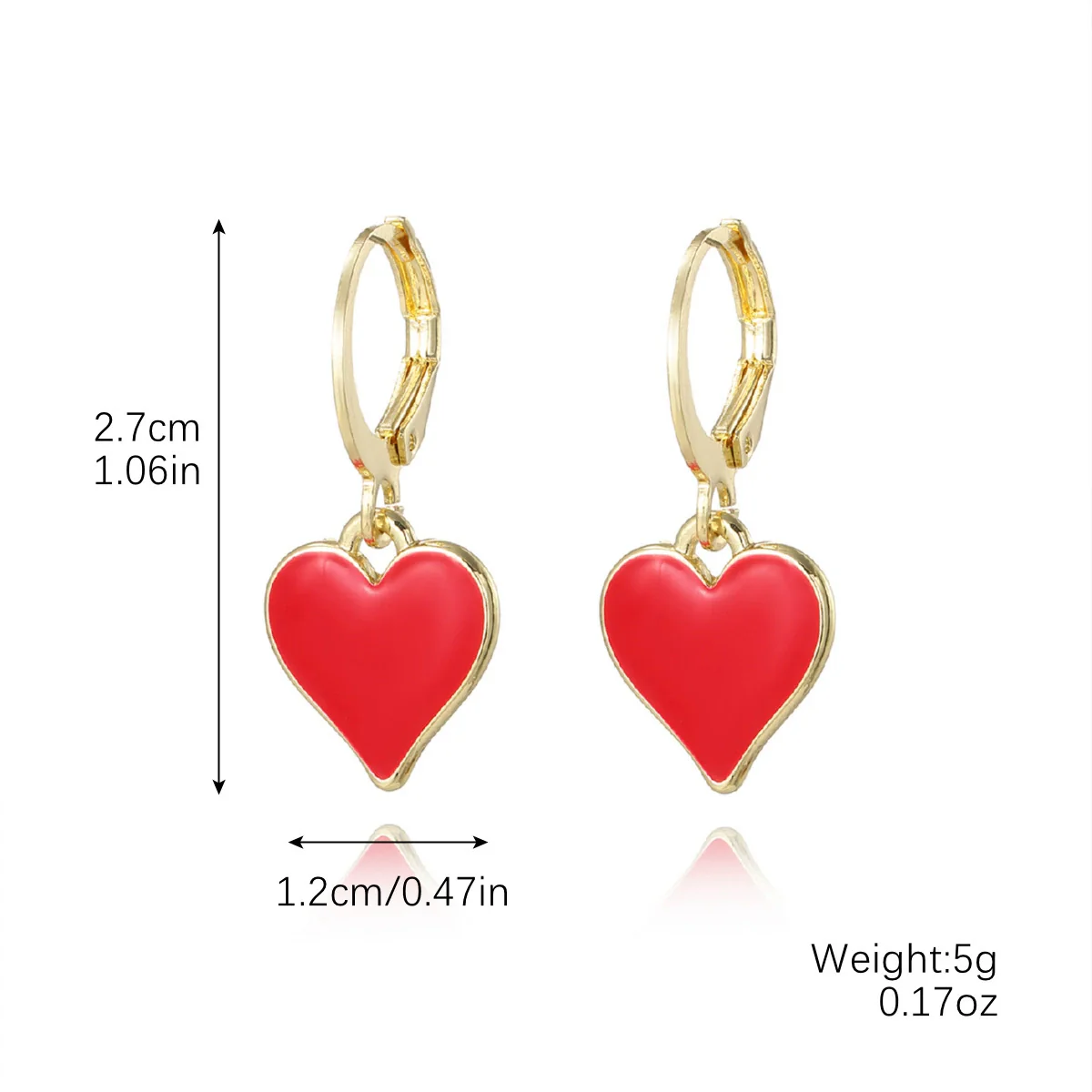 Jewelry Imitation Pearl Heart Pattern Electroplating Valentine's Day Earrings And Necklace - Image 6