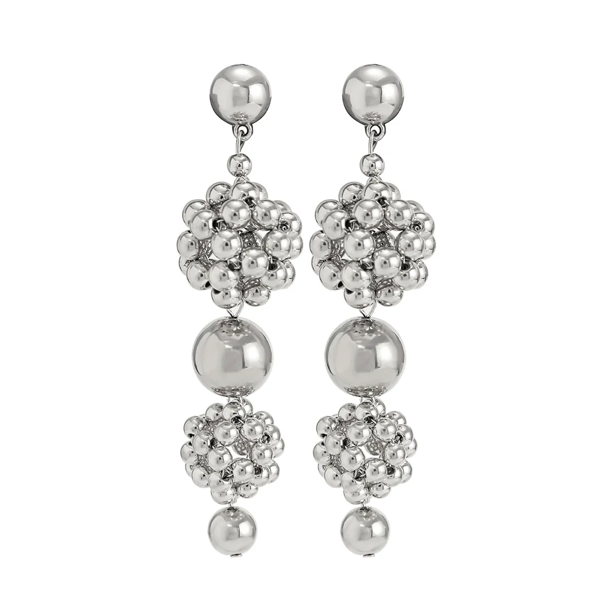 Jewelry Imitation Pearl Metal Geometric Handmade Women's Earrings - Image 6