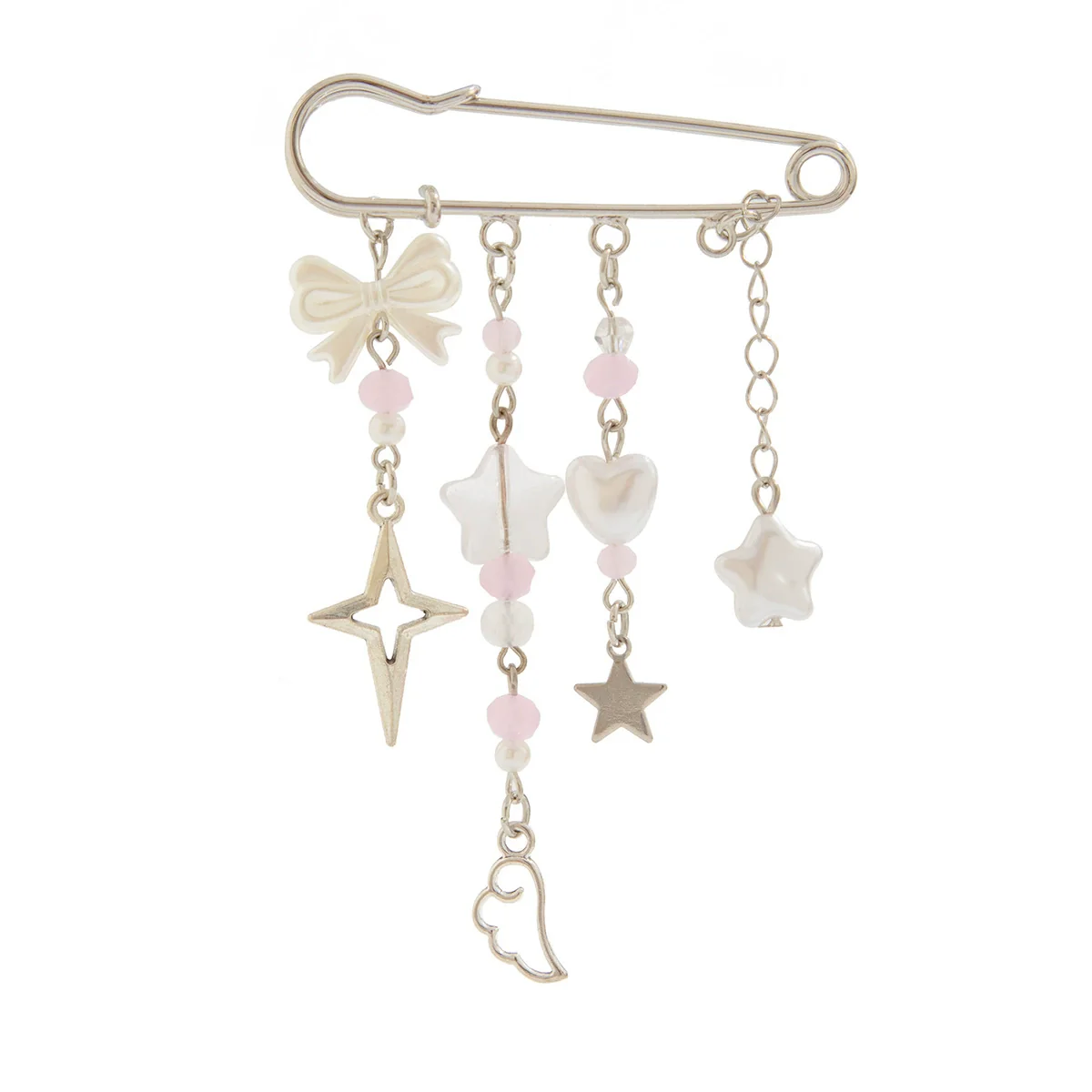 Jewelry Iron Alloy Imitation Pearls Acrylic Imitation Crystal Star Shaped Heartshaped Electroplated Minimalist Women's Pendant Brooch - Image 5