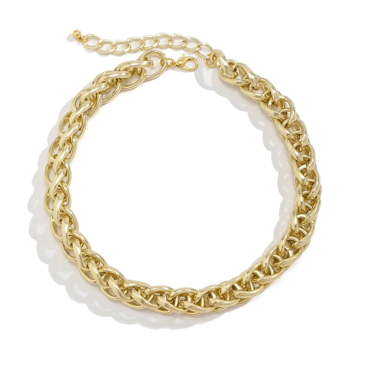 Jewelry Iron Chain Acrylic Alloy Geometric Ochain Necklace Electroplated Punk Style For Women - Image 5