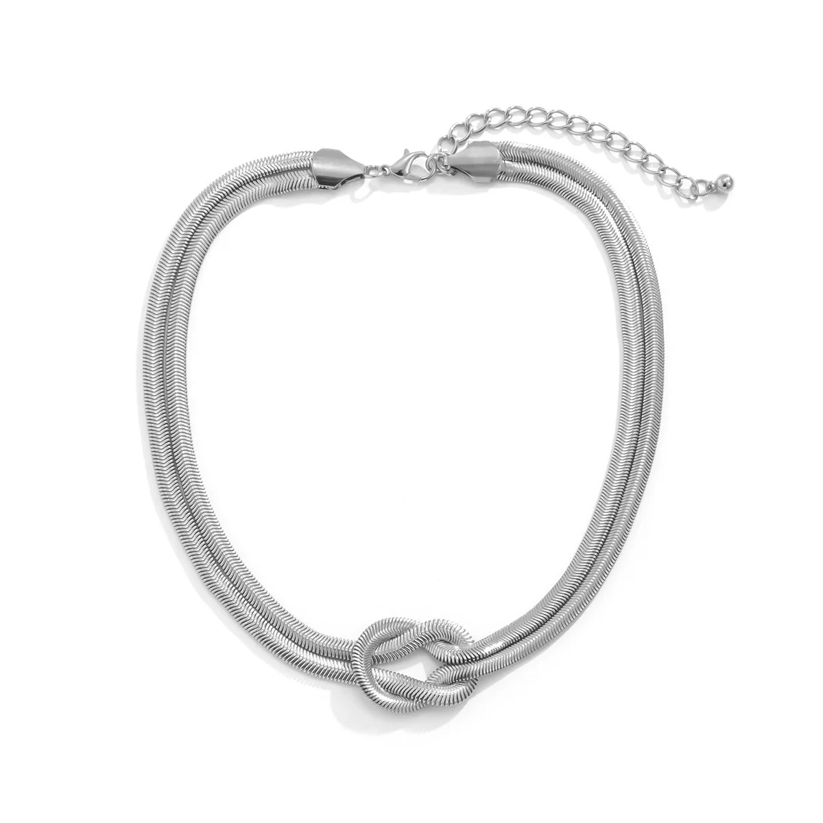 Jewelry Iron Snake Bone Chain Geometric Punk Hiphop Collarbone Necklace Electroplated - Image 5