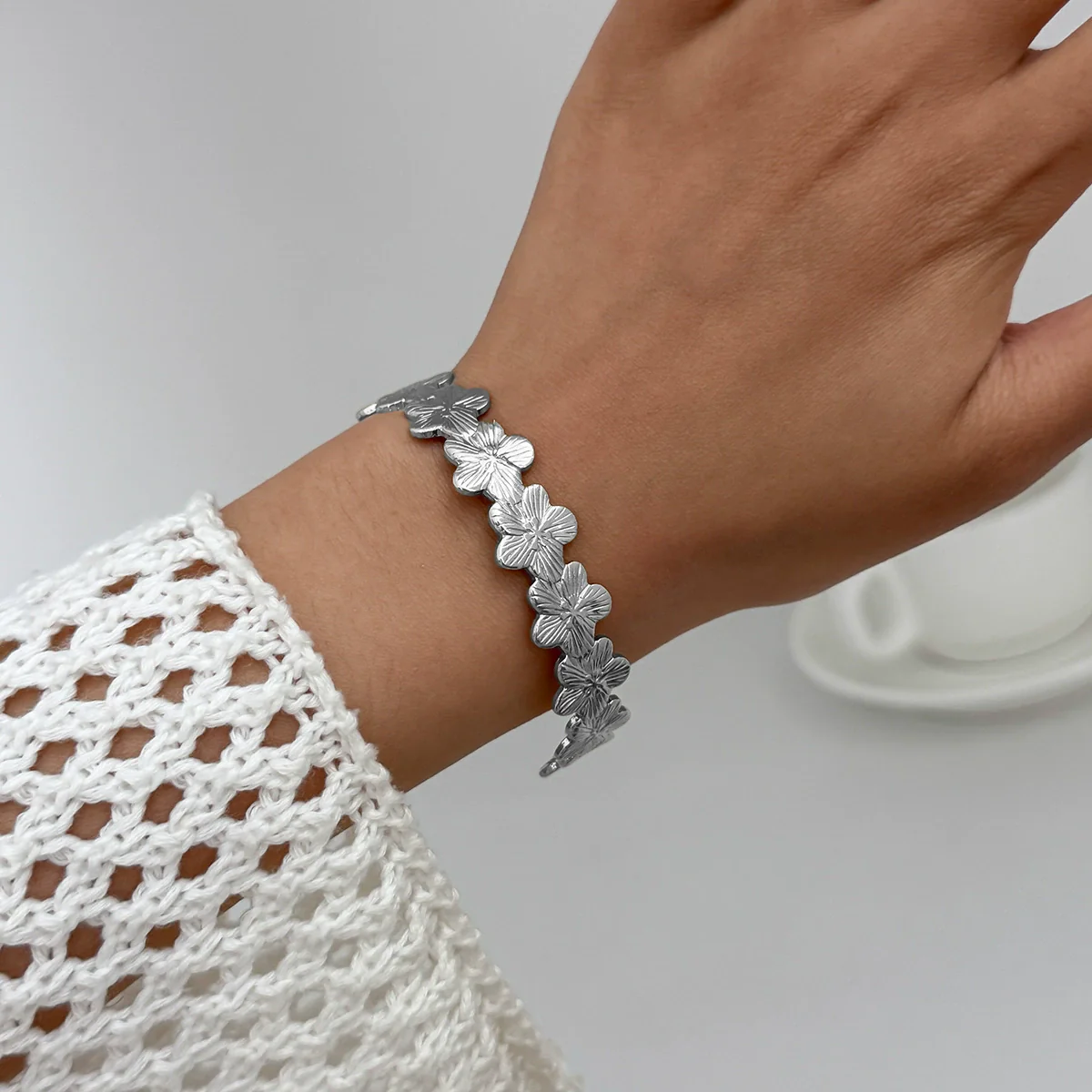 Jewelry Iron Starfish Shell Open Bracelet Electroplating - Image 9
