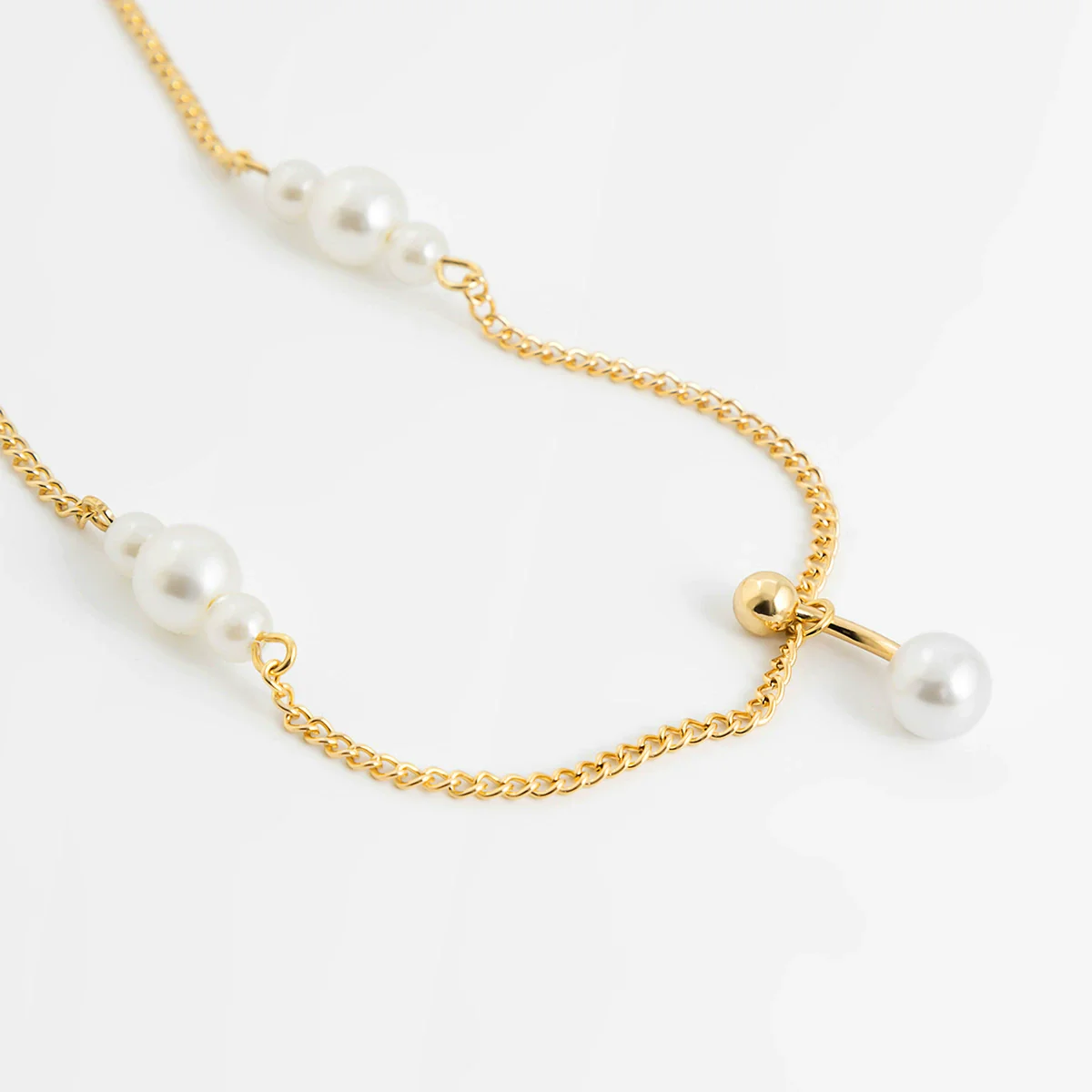 Jewelry Iron Titanium Steel Electroplating Imitation Pearl Tassel Body Chain For Women - Image 4