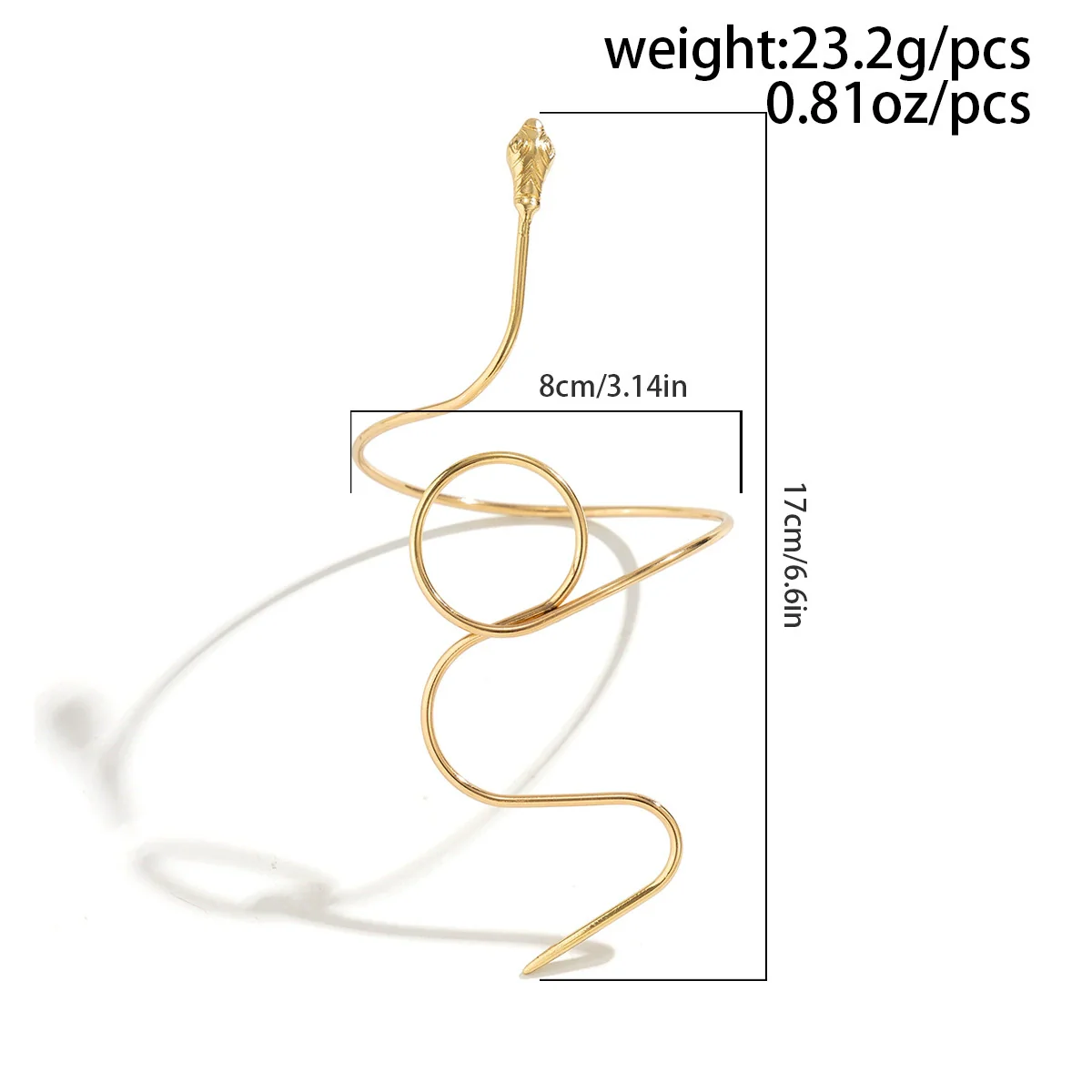 Jewelry Iron Twisted Snakeshaped Exaggerated Hollow Bracelet Leg Chain Geometric Electroplating Women's - Image 4