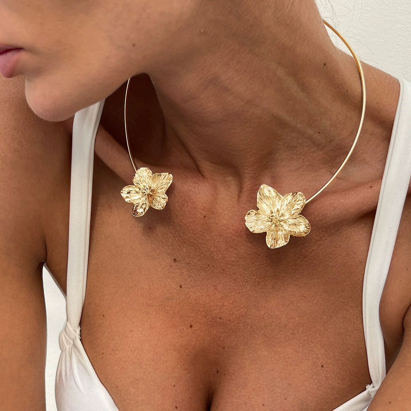 Jewelry Ironalloy Bohemian Starfish Flower Clavicle Necklace