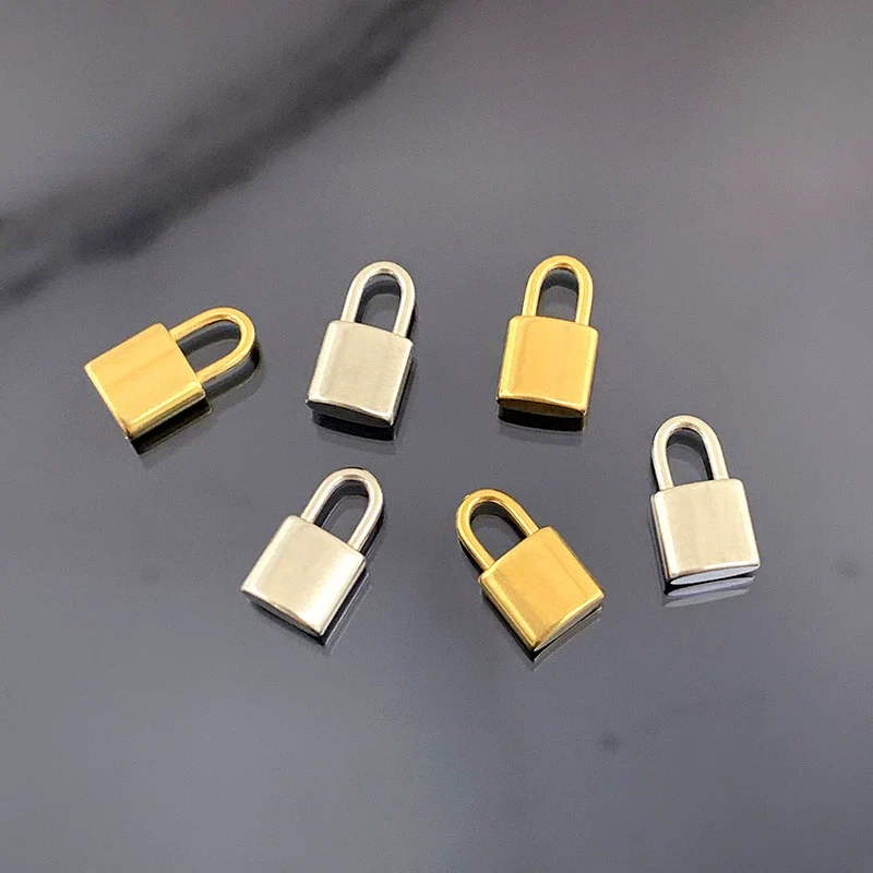 Jewelry Lock Pendant Stainless Steel Vacuum Colorpreserving 18K Gold Plated Diy Jewelry Accessories