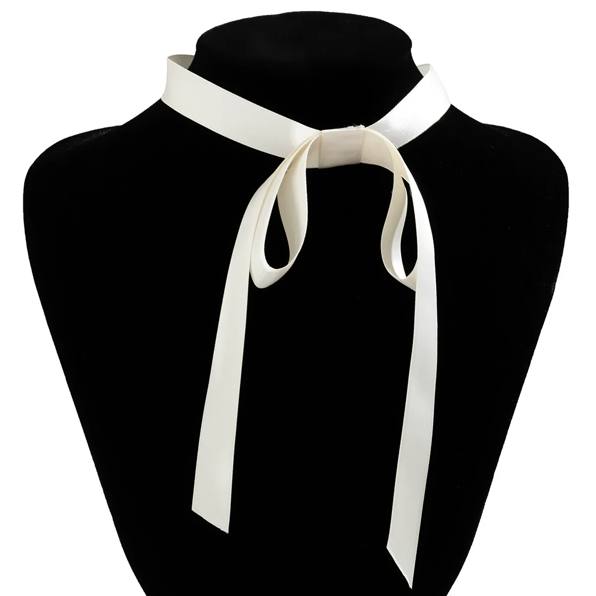 Jewelry Lolita Collar Ribbon Tassel Choker For Women With Bow And Geometric Pattern - Image 5