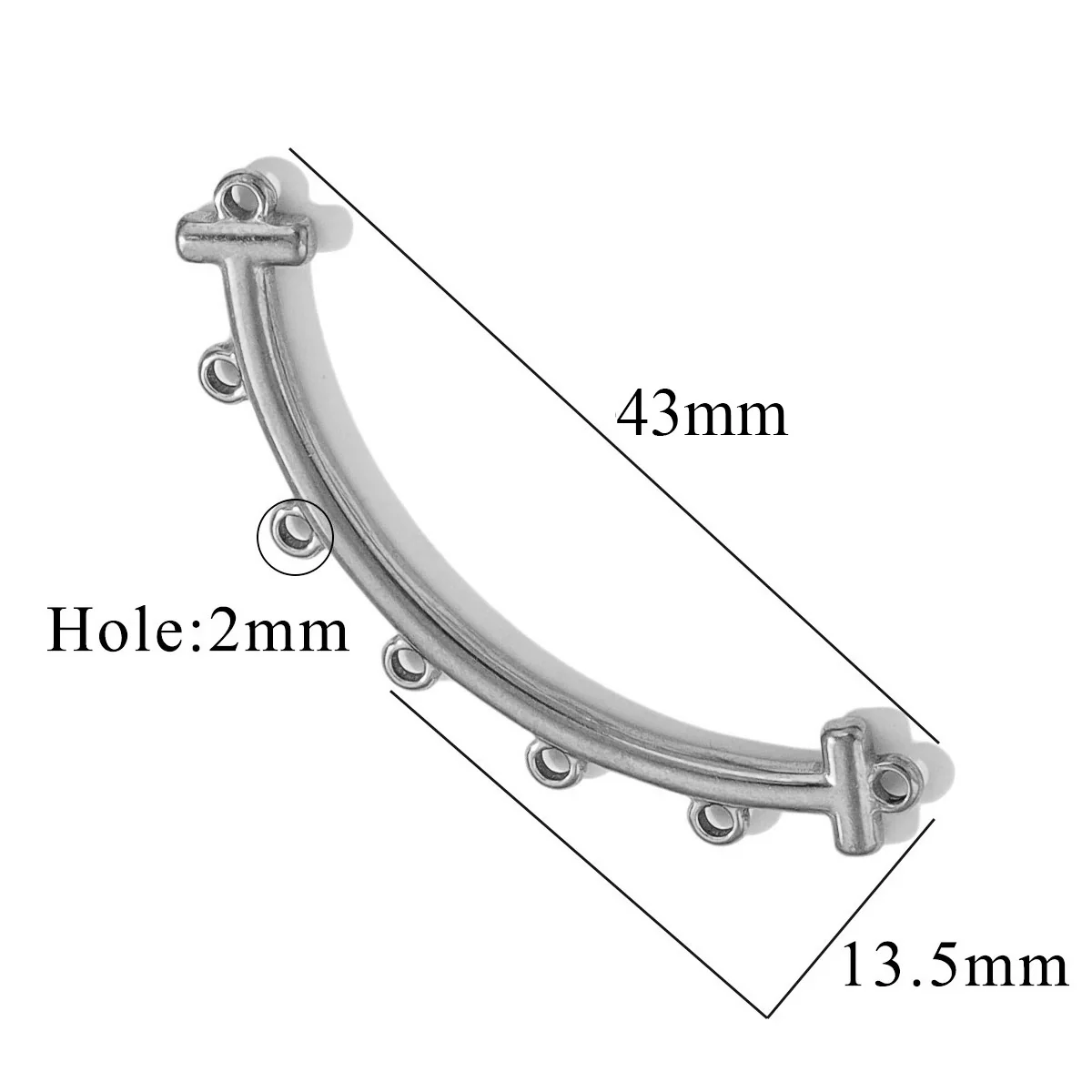 Jewelry Making Supplies Stainless Steel Bohemian Multistrand Porous Curved Connector 18K Electroplated - Image 21