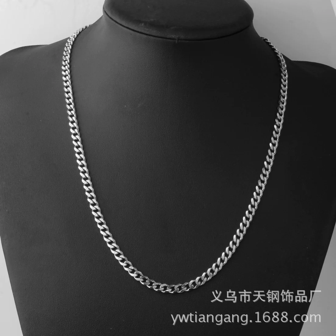 Jewelry Men's Necklace Stainless Steel Chain Titanium Steel Pendant Six Sided Grinding Polishing - Image 5