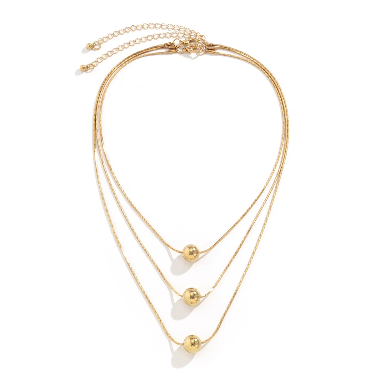 Jewelry Metal Box Chain Collarbone Necklace With Alloy Imitation Pearl Pendant Retro Allmatch Geometric Style For Women - Image 5
