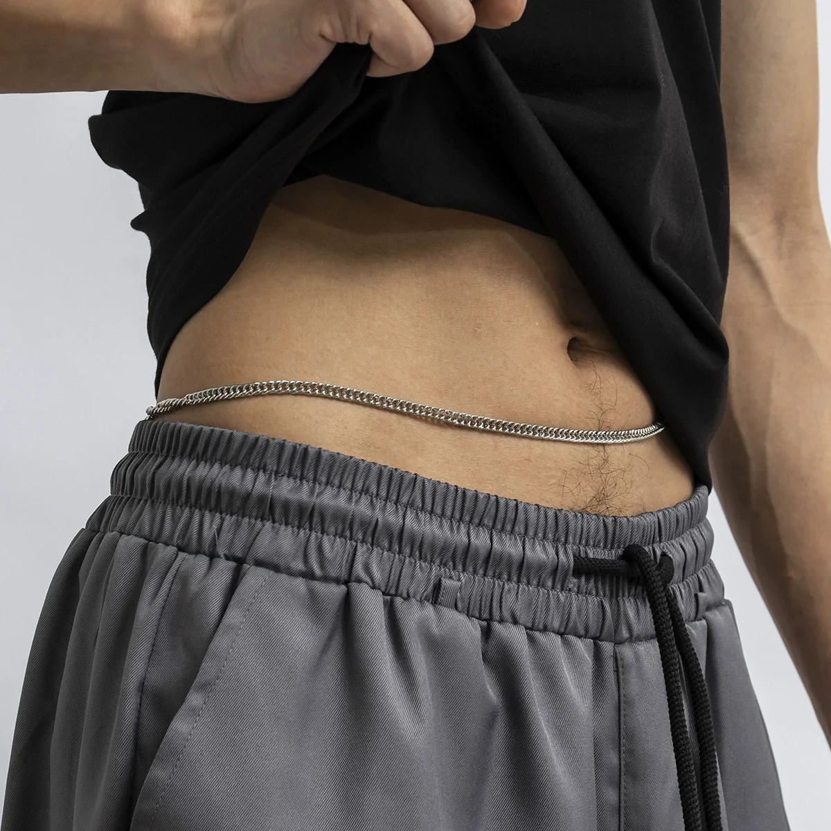 Jewelry Metal Chain Men's Body Chain Waist Chain Punk Exaggerated Simple Single Layer Iron Chain Leisure Style - Image 3