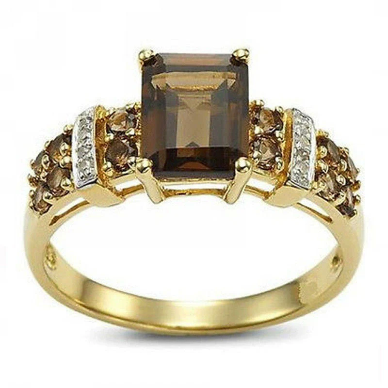 Jewelry Metal Electroplated Geometric Square Zircons Inlaid Fashionable Trendy Exquisite