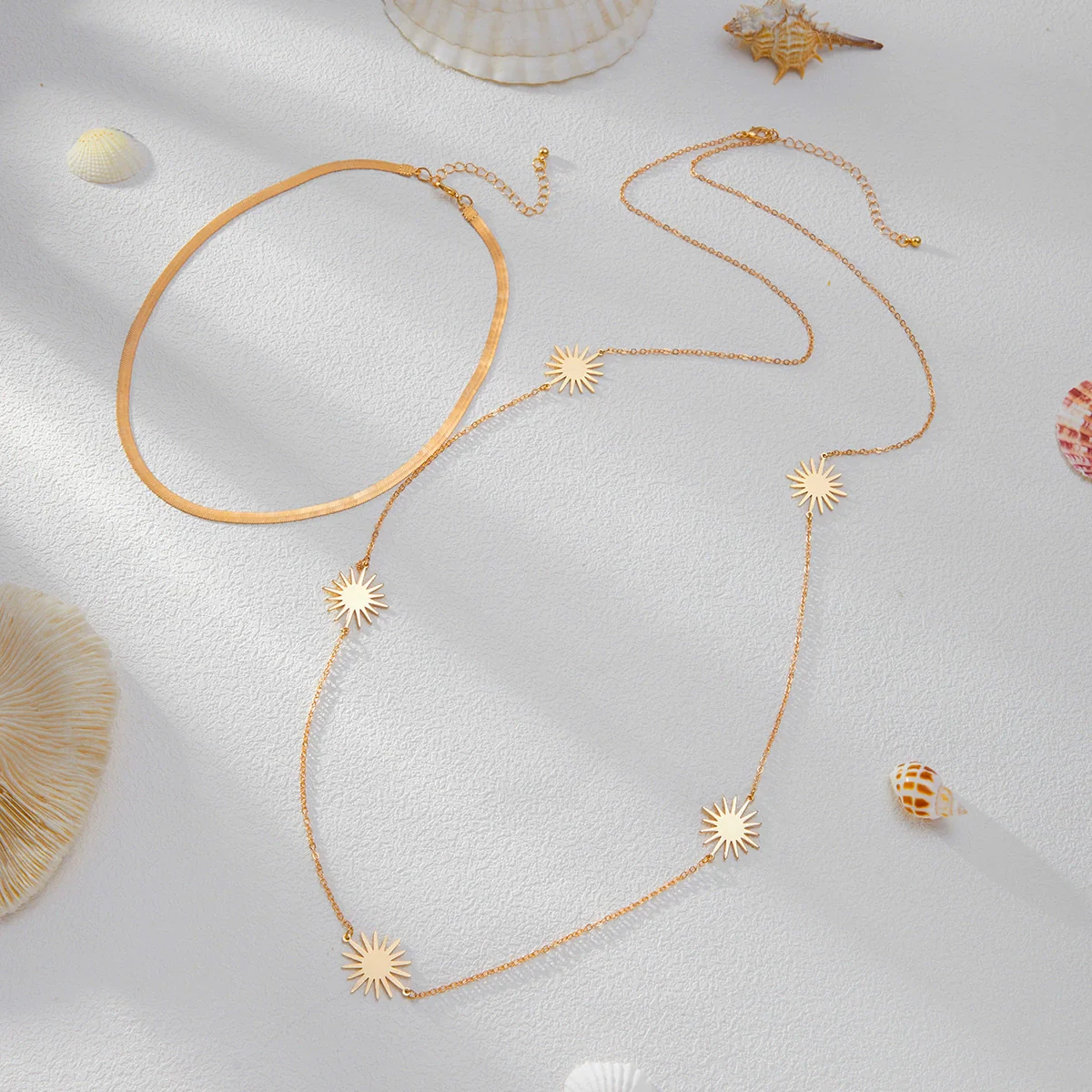 Jewelry Metal Geometric Snake Bone Clavicle Chain Necklace Electroplated Simple Style - Image 4