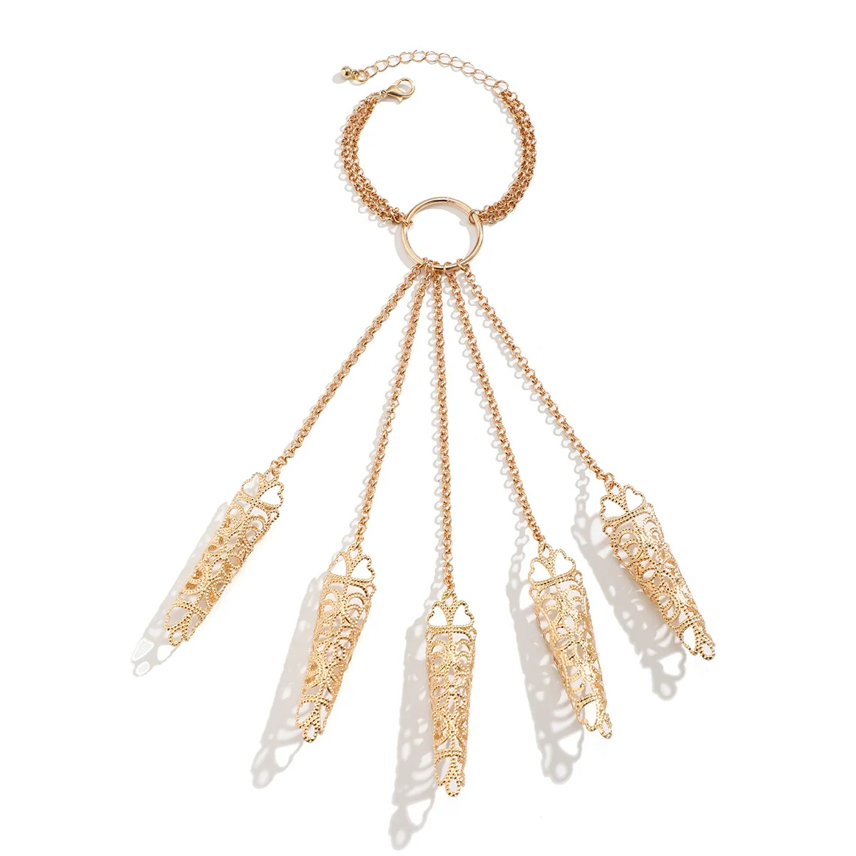 Jewelry Metal Gothic Style Ghost Finger Bracelet With The Crown Flowers Geometric Patterns Electroplated For Women - Image 5