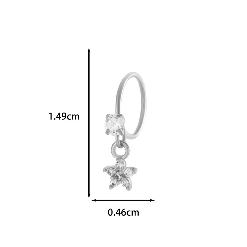 Jewelry Metal Heart Shape Electroplating Pendant Earrings Nose Ring For Women - Image 17