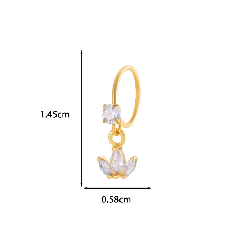 Jewelry Metal Heart Shape Electroplating Pendant Earrings Nose Ring For Women - Image 26