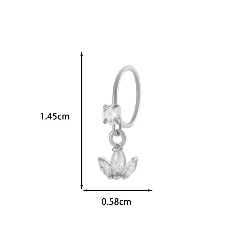 Jewelry Metal Heart Shape Electroplating Pendant Earrings Nose Ring For Women - Image 27