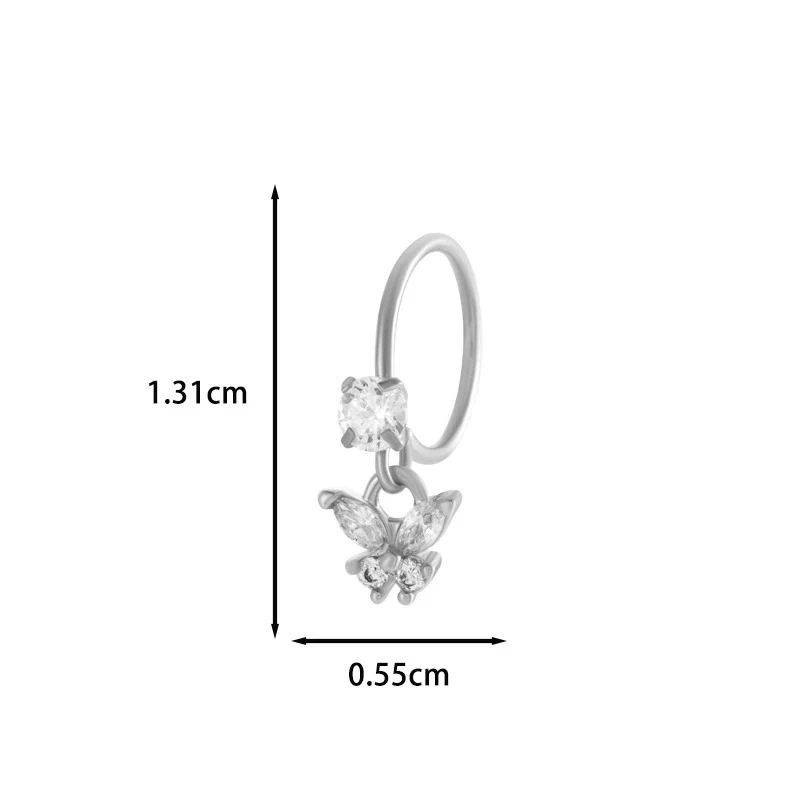 Jewelry Metal Heart Shape Electroplating Pendant Earrings Nose Ring For Women - Image 29