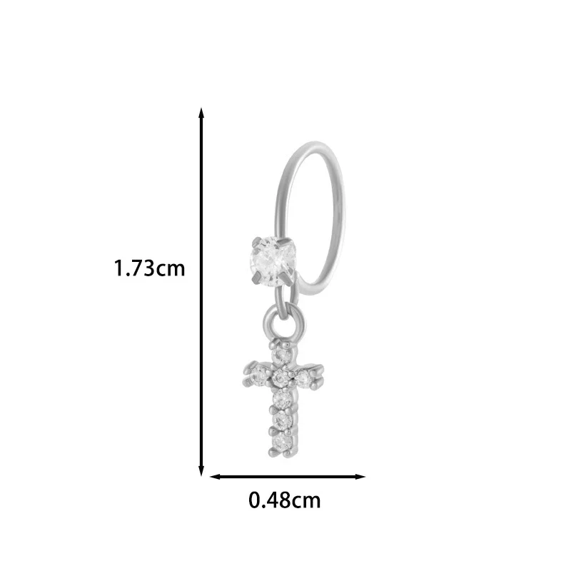 Jewelry Metal Heart Shape Electroplating Pendant Earrings Nose Ring For Women - Image 37