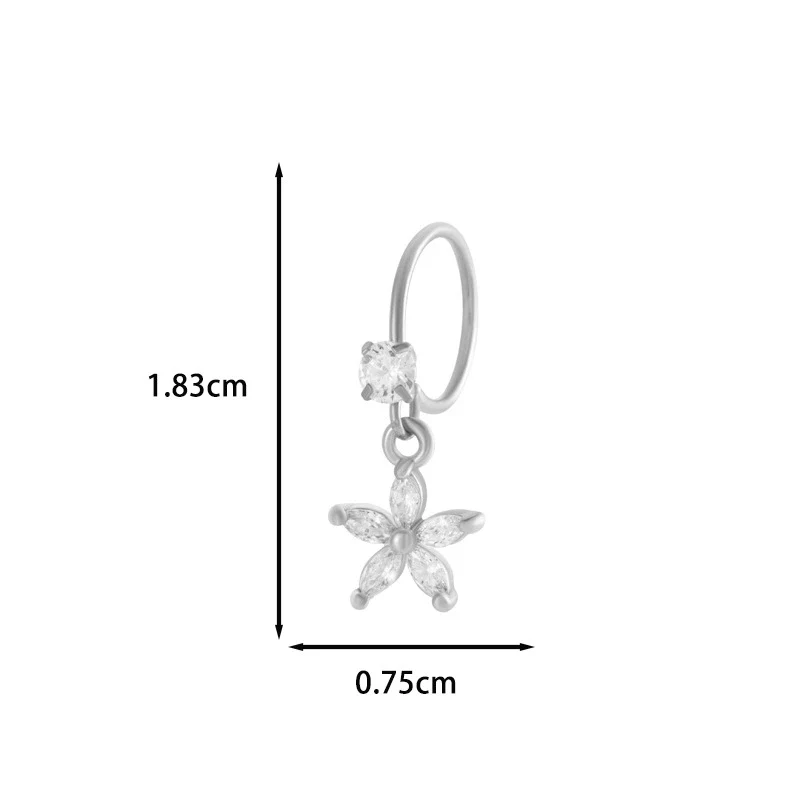 Jewelry Metal Heart Shape Electroplating Pendant Earrings Nose Ring For Women - Image 47
