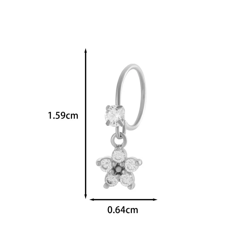 Jewelry Metal Heart Shape Electroplating Pendant Earrings Nose Ring For Women - Image 51