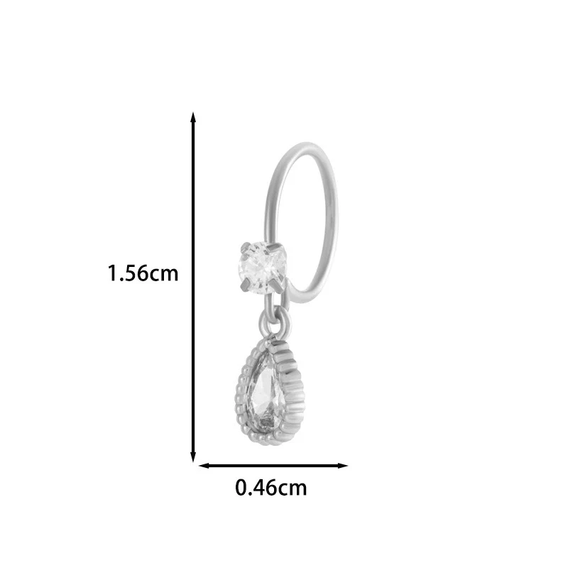 Jewelry Metal Heart Shape Electroplating Pendant Earrings Nose Ring For Women - Image 9