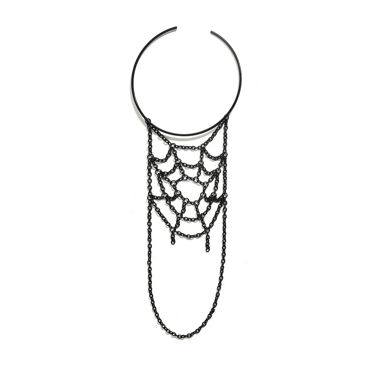 Jewelry Metal Hollow Chain Tassel Arm Chain Spider Web Opening Bracelet For Women - Image 3
