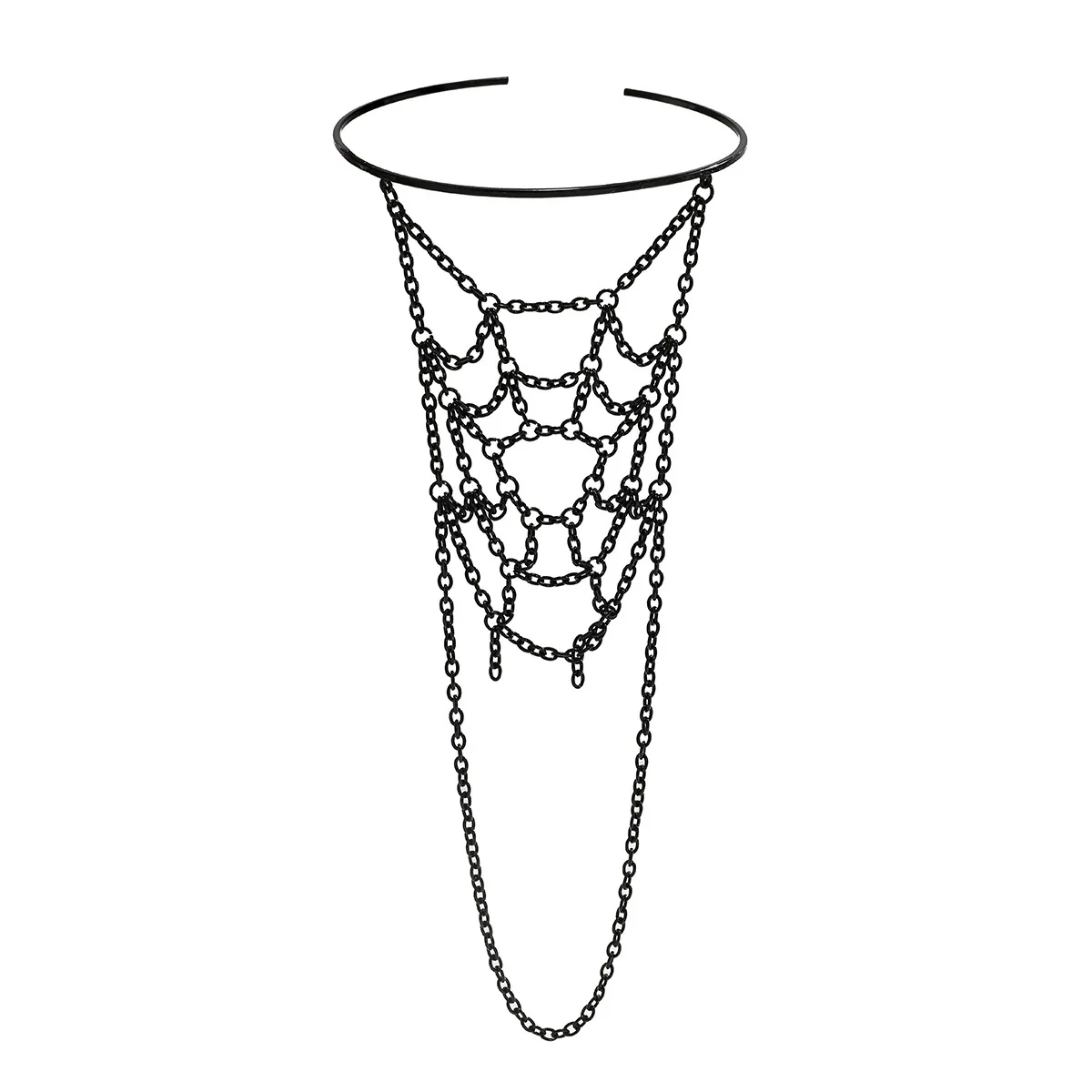 Jewelry Metal Hollow Chain Tassel Arm Chain Spider Web Opening Bracelet For Women - Image 5