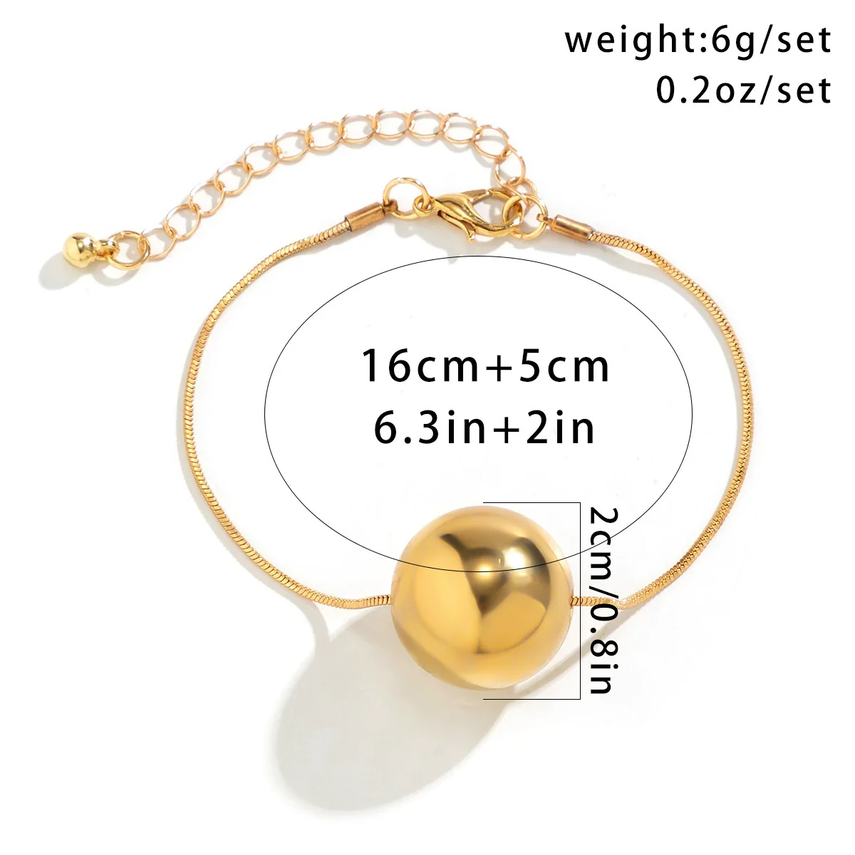 Jewelry Metal Plastic Snake Bone Chain Geometric Ball Clavicle Necklace For Women Electroplated Punk Style - Image 5