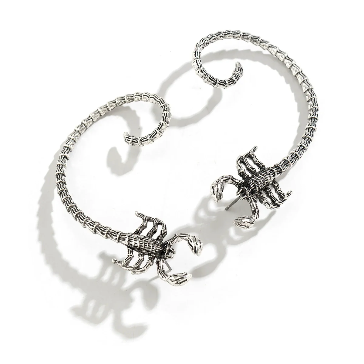 Jewelry Metal Punk Dark Animal Scorpion Outline Ear Studs And Ear Clips Electroplated - Image 4