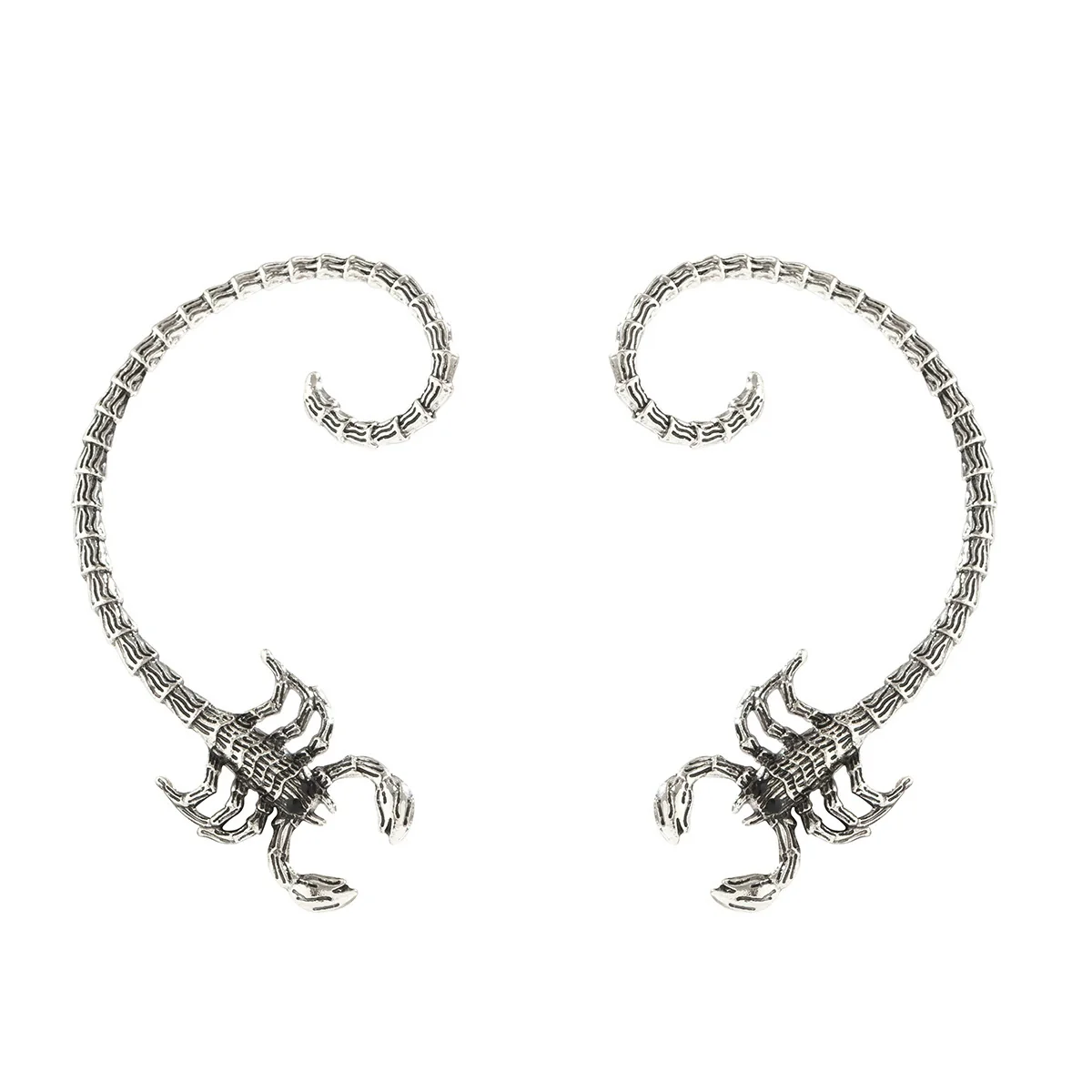 Jewelry Metal Punk Dark Animal Scorpion Outline Ear Studs And Ear Clips Electroplated - Image 5