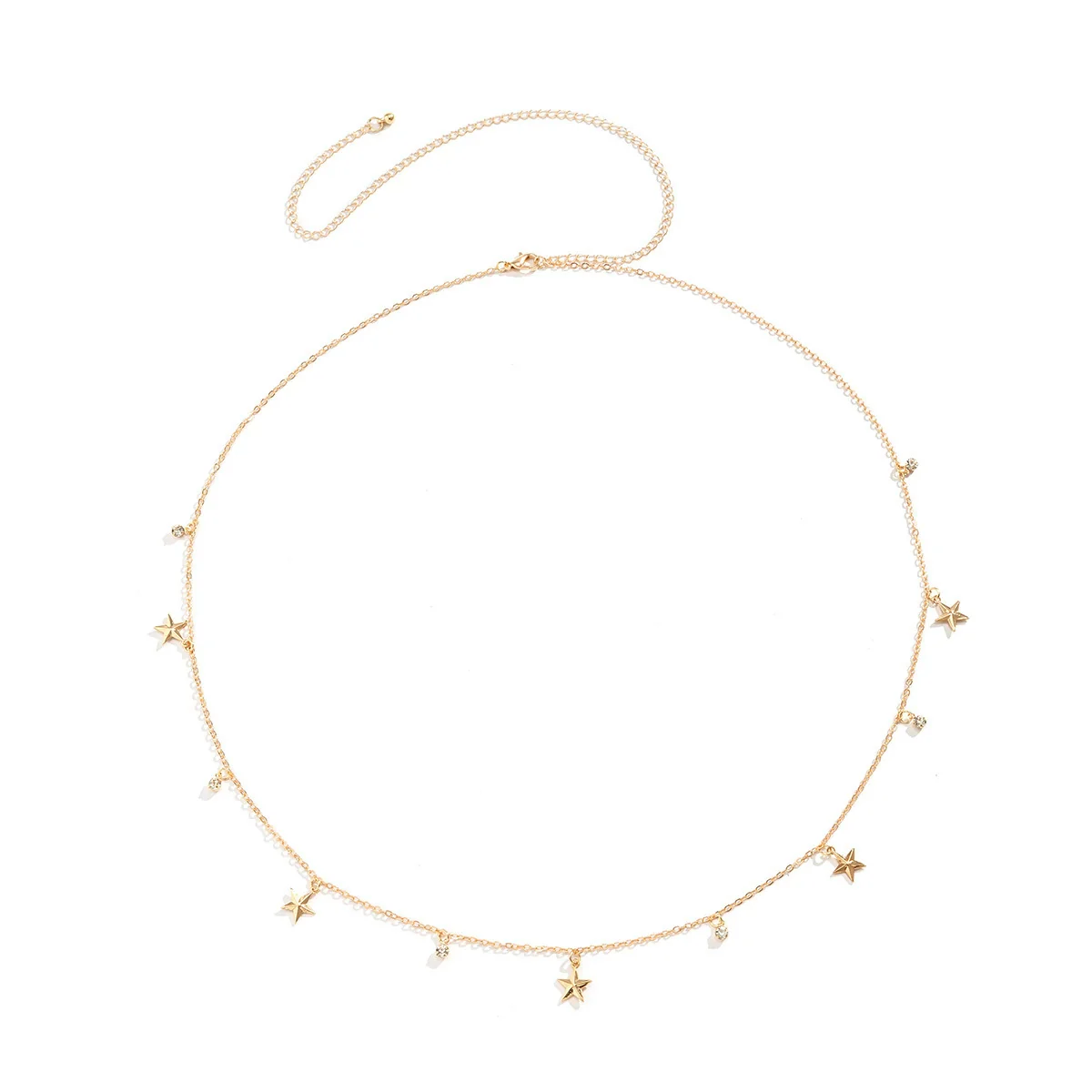 Jewelry Metal Simple Fivepointed Star Tassel Waist Chain For Women - Image 3