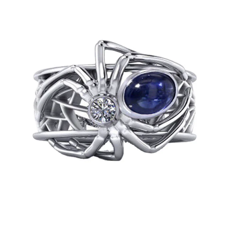 Jewelry Metal Spider Ring Punk Style Insect Pattern Electroplated - Image 5