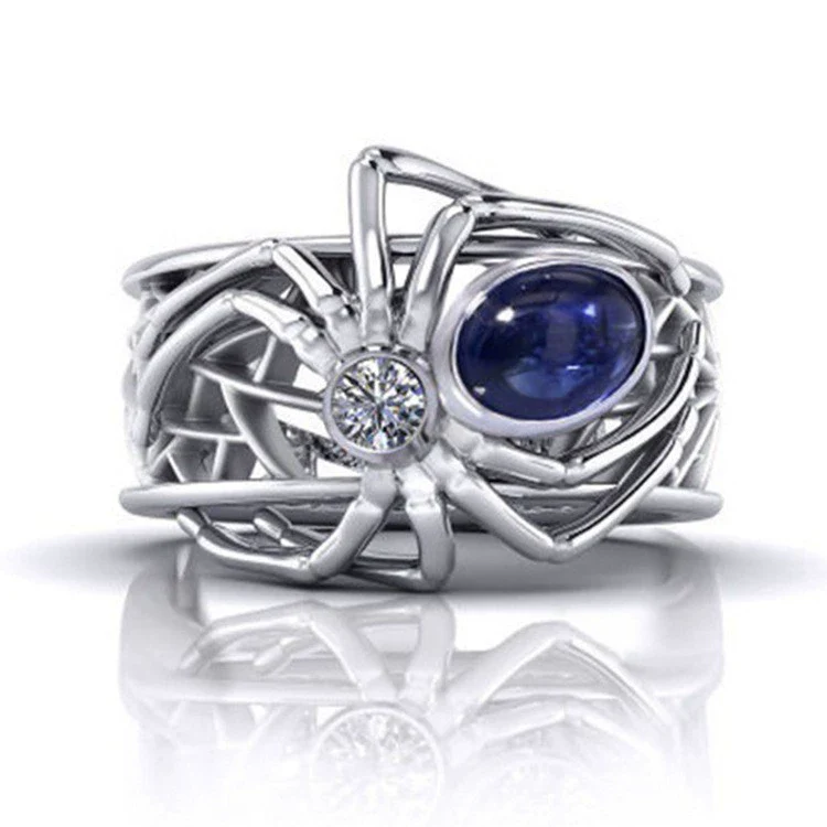 Jewelry Metal Spider Ring Punk Style Insect Pattern Electroplated - Image 6