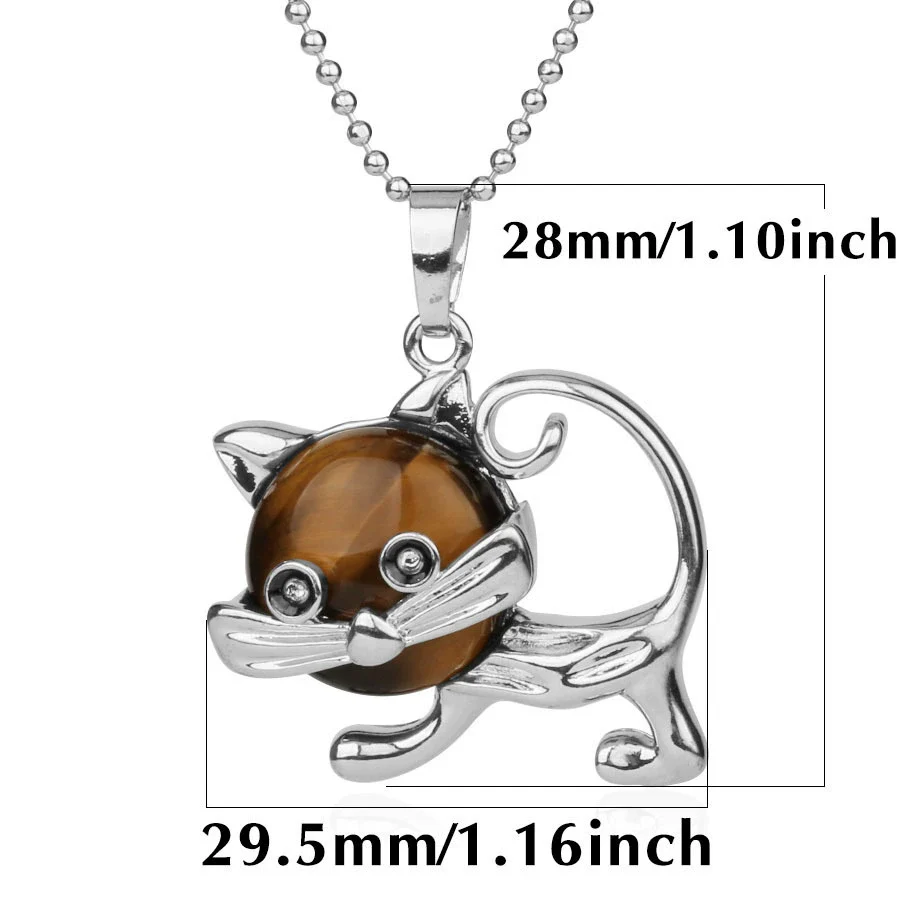 Jewelry Natural Crystal Alloy Pendant Necklace With Animal Pattern For Ladies Minimalist Style - Image 5