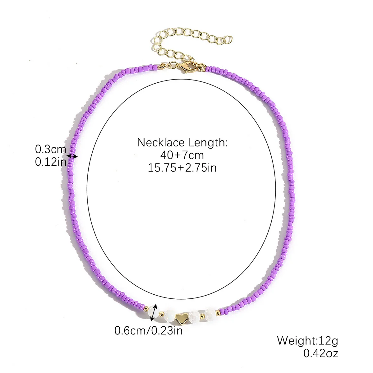 Jewelry Necklace Artificial Crystal Heart Flowers Geometric Animals Zodiac Handmade Electroplated Pearl Chain For Women - Image 14