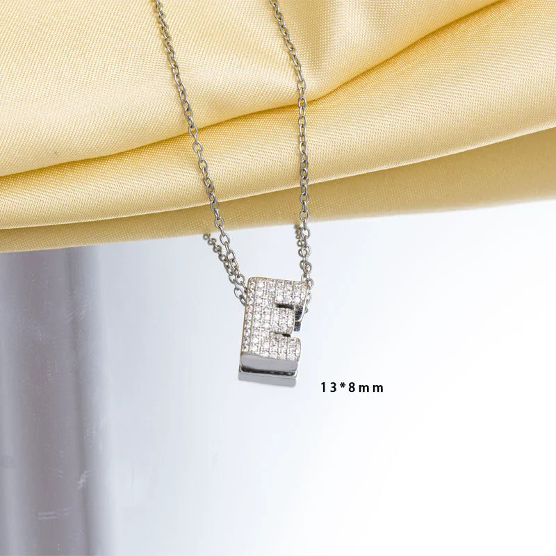 Jewelry Necklace Copper Gemstone Letter Electroplated - Image 10
