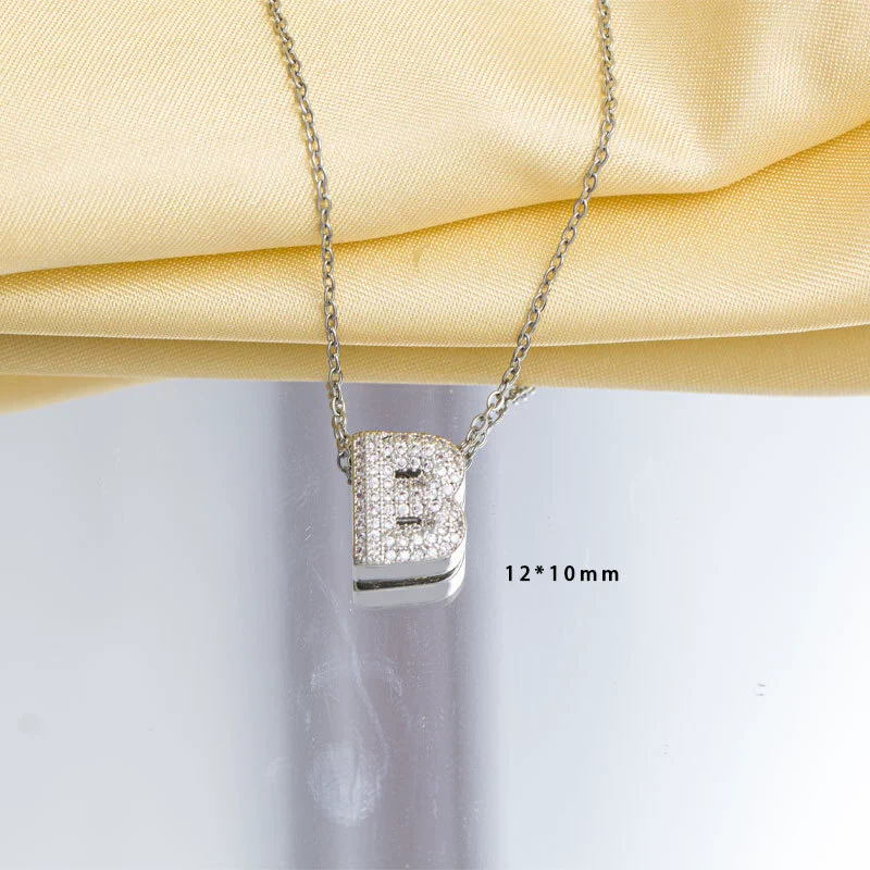 Jewelry Necklace Copper Gemstone Letter Electroplated - Image 7