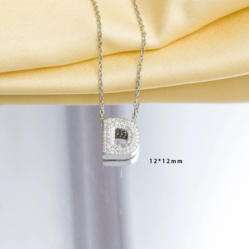 Jewelry Necklace Copper Gemstone Letter Electroplated - Image 9