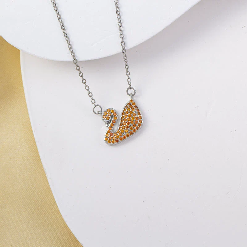 Jewelry Necklace Copper Titanium Steel Animal Zodiac Gemstone Pendant Electroplated For Women - Image 9