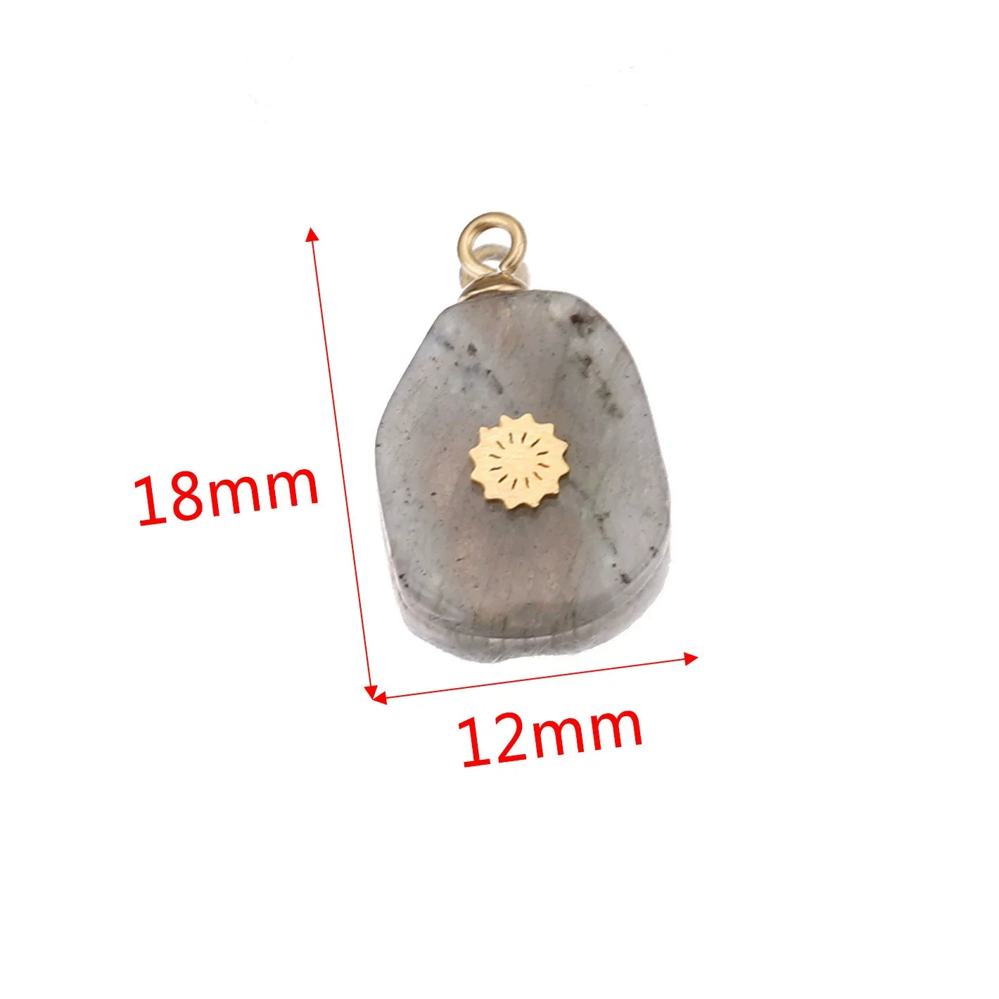 Jewelry Necklace Pendant Natural Stone Pink Crystal Turquoise Stainless Steel Titanium Steel Square Electroplated - Image 10