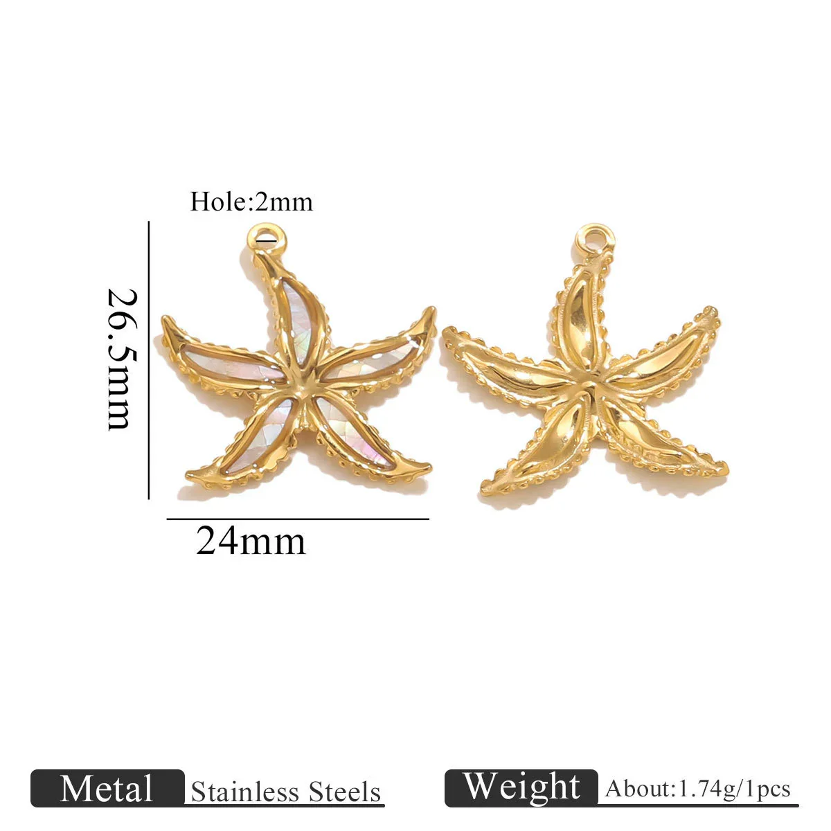 Jewelry Necklace Pendant Stainless Steel French Retro Flower Asymmetrical Petal Electroplated - Image 17