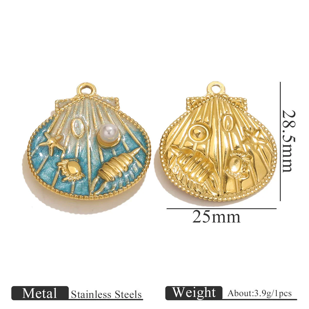 Jewelry Necklace Pendant Stainless Steel French Retro Flower Asymmetrical Petal Electroplated - Image 9