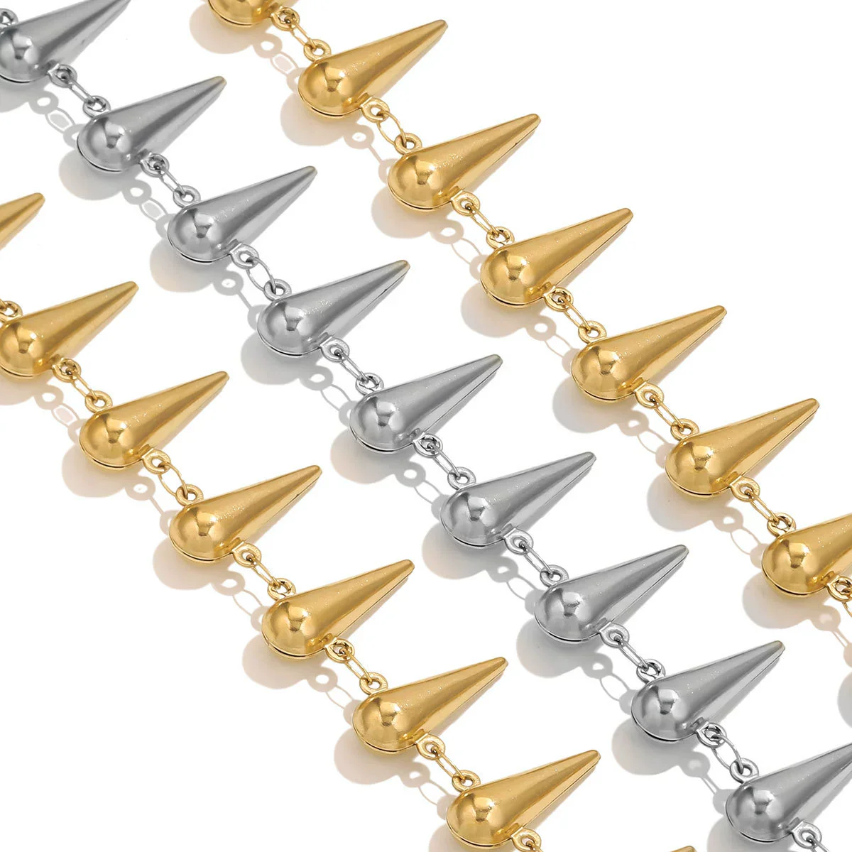 Jewelry Necklace Punk Style Stainless Steel Electroplated Small Thorns Chili Type For Men And Women - Image 2